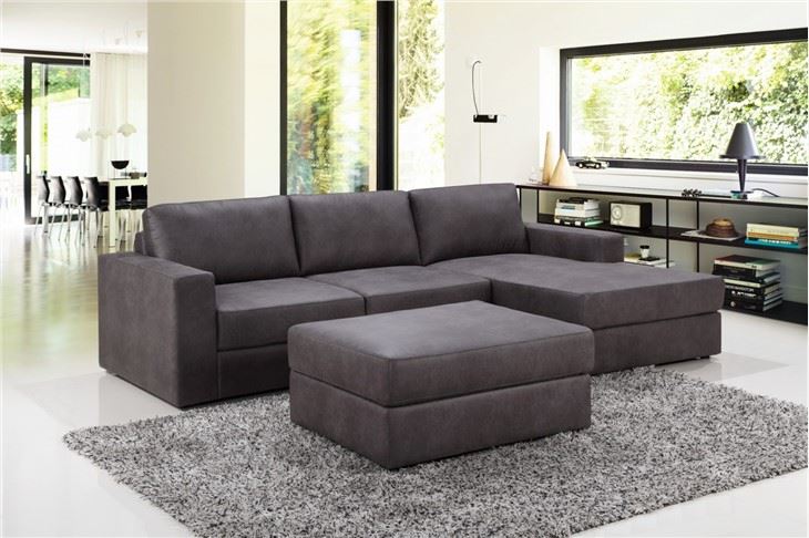 Fabric Modular Sectional Sofa With Ottoman From Factory